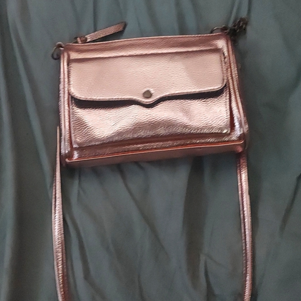 Rose gold, leather purse